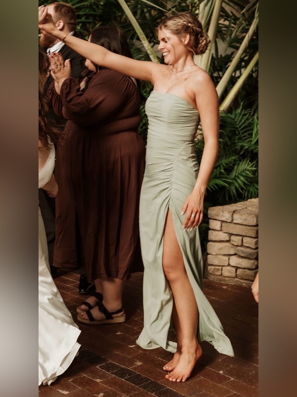 Azazie Darria Bridesmaid Dress Dusty Sage A0